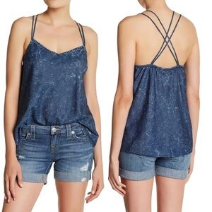 True Religion Denim Blue Cotton Blouse